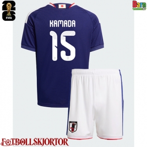 Japan Daichi Kamada #15 Hemmakläder Barn VM 2026 Kortärmad (+ Korta byxor)